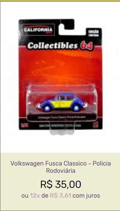 Personal Shopper | Buy from Brazil - Vintage cars Collection - Fusca - 12 units- MKPBR - Brazilian Brands Worldwide