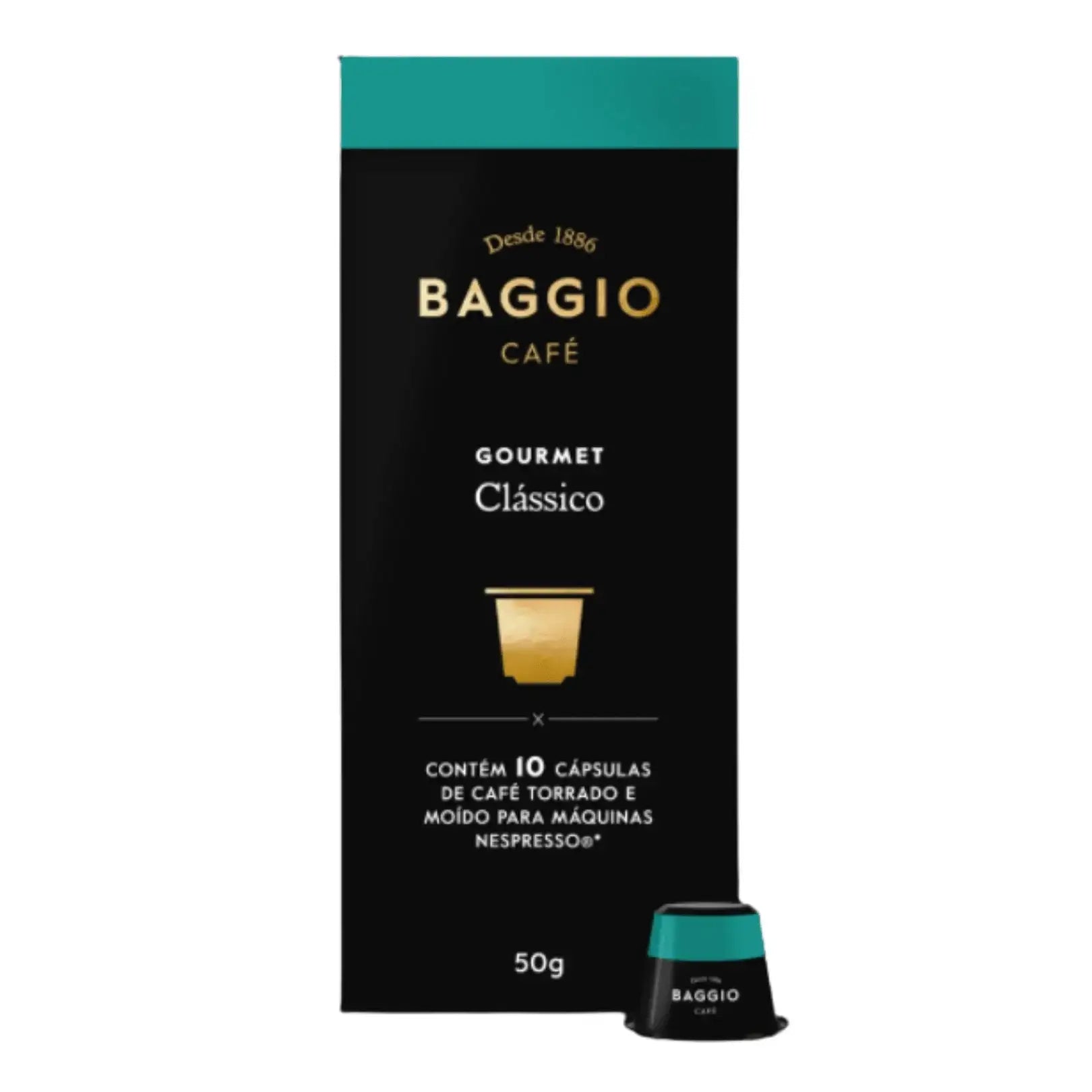 Baggio 经典手工咖啡胶囊 - 中度烘焙 Arabica，10 包装，适用于 Nespresso® - 巴西 Arabica 咖啡